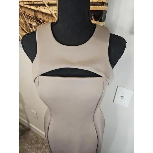 Calvin Klein Tan Cut-Out Sheath Dress - Picture 3 of 6